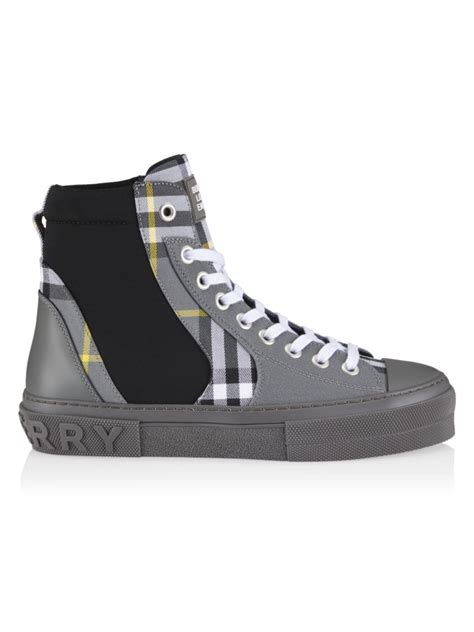 burberry kai check high-top sneakers|Burberry Kai Check High Top Sneakers .